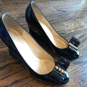 Kate Spade patent leather wedge heel